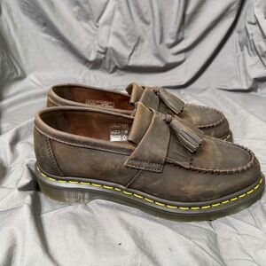 Dr. Martens Adrian Crazy Horse Brown Tassel Loafers